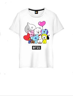 BTS Mascot Printed T-Shirt - Trendy K-pop Fashion BTS Mascot Inspired Tee - Original BTS Design Trendy BTS Shirt: Mascot Print for K-pop Fans Customized T-Shirt with BTS Mascot - Exclusively for BTS Fans T-Shirt Adorned with BTS Mascot - Most Loved in the K-pop Scene Unisex T-Shirt with BTS Mascot for Passionate BTS Fans - K-pop Style Fun and Fashionable BTS Mascot Printed T-Shirt BTS Mascot Printed Tee Reflecting the K-pop Spirit - Unique Design Kawaii Fan Merchandise Tops With Crew Neck, Kawaii Style Fan Merchandise Tops With Crew Neck, Kawaii Crew Neck Tops For Fan Merchandise, Kawaii Character Print Fan Merchandise Tops, Kawaii Character Print Tops For Fan Merchandise, White Cotton K-pop Style Tops, Kpop Graphic Crew Neck Tops, Kpop Fan Merchandise Crew Neck Top, Kpop Short Sleeve Tops With Graphic Design