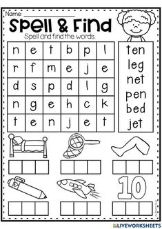 a worksheet for spelling the words in english and spanish with pictures on it