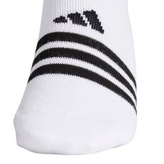 Push through your limits in comfort. These sneaker socks are built with extra ventilation to keep your feet dry and feeling fresh, even during demanding workouts. A reinforced toe and arch compression add durability and support to each step.# Pieces In Set: 6 PairFeatures: Moisture Wicking, Arch Support, Reinforced Toe & Heel, Breathable, Multi-PackShoe Size Range: 5-10Fiber Content: 97% Polyester, 2% Spandex, 1% RubberFabric Description: KnitCare: Machine Wash, Tumble DryCountry of Origin: Impo White Slip-resistant Training Socks, Adidas Breathable White Socks, Adidas White Breathable Socks, White Breathable Adidas Socks, Adidas Super, Sneaker Socks, Socks Sneakers, Liner Socks, No Show Socks