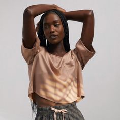 Washable Silk Cropped Tee - Lunya Netflix Marathon, Body Conscious, Cropped Tee, Crop Tee, 404 Not Found, Summer Fashion, Lounge Wear