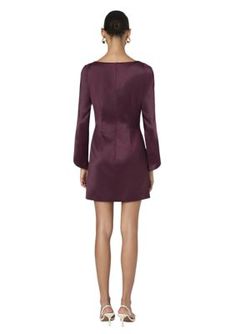 Rendered in a smooth satin fabrication, this long-sleeved dress from French Connection is perfect for any occasion. | French Connection Women's Structured Long Sleeve Satin Square Neck Dress, Burgundy, 8 Square Neck Dress, Sleeved Dress, French Connection, Square Neck, Neck Dress, Long Sleeve Dress, Satin, Square, Long Sleeve