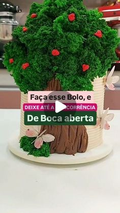 a cake made to look like a tree