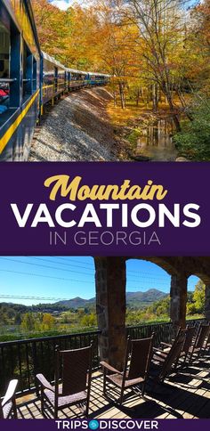 the mountains and valleys are featured in this postcard with text that reads, mountain vacations in georgia