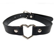 PRICES MAY VARY. Constructed from high quality PU leather, assures you a smooth and comfortable feel while guaranteeing long-lasting use. Adjustable size to suit different neck sizes, ensuring a comfortable and personalized fit for everyone. This leather heart choker necklace serves as the perfect accessory for enhancing your unique and quirky style statement. An ideal choice for various occasions, be it casual outings, parties, or concerts, making it a must-have addition to your accessory colle Trendy Black Jewelry For Cosplay, Black Heart Jewelry For Alternative Fashion, Punk Style Heart Shaped Choker Gift, Adjustable Gothic Choker For Valentine's Day, Gothic Adjustable Choker For Valentine's Day, Black Heart-shaped Jewelry For Alternative Fashion, Heart Choker Collars, Punk Heart-shaped Choker As A Gift, Adjustable Punk Heart Choker