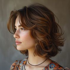 30 Effortless Medium Length Haircuts Medium Length Haircut With Short Bangs, Soft Shaggy Bob, Medium Haircut Layers, Haircut Round Face Medium, Permed Short Hair, Layered Bob Thick Hair, Shoulder Length Layered Bob, Layered Hair Bob, Wavy Hair Bob