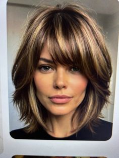 Bob Hairstyle With Highlights, Hair Above Shoulder Length, Hair For Heart Shaped Face, Corte Shaggy, Blonde Layered Hair, Wispy Hair, Medium Hair Styles For Women, Haircuts For Medium Length Hair, Thick Hair Styles Medium