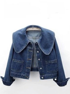 Collared Denim Blue Outerwear, Trendy Collared Denim Blue Outerwear, Collared Denim Blue Jacket For Winter, Trendy Dark Wash Collared Outerwear, Collared Denim Jacket For Winter, Winter Collared Denim Jacket, Collared Dark Wash Denim Jacket For Winter, Dark Wash Collared Denim Jacket For Winter, Winter Collared Dark Wash Denim Jacket