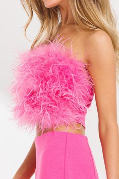 Pink Feather Top Outfit, Pink Feather Top, Feather Top Outfit, Nicki Concert, Faux Feathers, Halloween Dresses, Feather Top, Taylor Swift Tour Outfits