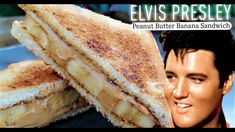 elvis presley's peanut butter banana sandwich is featured in this ad for elvis presley