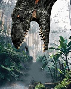 an image of a dinosaur in the jungle