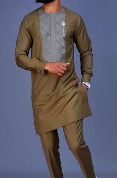 This listing features an Authentic African Shirt made from 100% pure quality fabric with exceptionally accurate neat and durable stitching. This is Ideal for all your formal occasions. You will look natively executive anytime you put on this wear. night. 》Make ●Men's African Shirt and Pant ●Versatile and suitable for all occasions and personalities ●Made with your comfort in mind 》Color ●White 》Features ●Round Neckline ●Short Sleeve Length ●Long Tight Fitting ●Executive Finishing ●Regular Fit Su Wedding Suit Styles, African Dresses Men