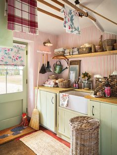 the kitchen is clean and ready to be used for cooking or baking, as well as other things