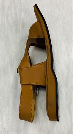 Designer Brown Sandals With Tang Buckle, Leather Sandals With Dabka And Round Toe, Traditional Brown Closed Toe Sandals, Traditional Closed Toe Leather Sandals, Traditional Closed Toe Sandals With Leather Lining, Traditional Open Toe Sandals With Removable Insole, Traditional Formal Open Toe Sandals, Traditional Open Toe Sandals For Formal Occasions, Traditional Leather Sandals With Single Toe Strap