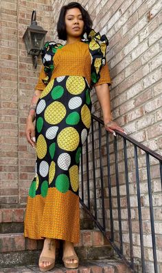 This ankara dress is great any occasion. Makes great summer looks, too. Made with 100% Cotton ankara fabric Fabric does not stretch. It has a zipper on the back Care Instructions - Machine Wash and Air Dry or Dry Clean Ankara Maxi Dress, Goddess Fashion, Dashiki Shirt, Back Care, Cami Maxi Dress, Infinity Dress, Ankara Dress, Ankara Fabric, Dress Clothes For Women