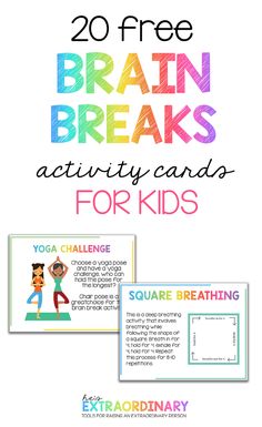 Class Energizers Activities, Brain Break Ideas Elementary, Brain Breaks For Elementary Students, Self Regulation Activities For Kids, Brain Break Ideas