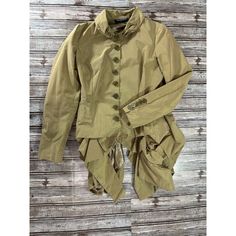 This Adele Fado Victorian Button Jacket In Green, Size 46, Is A Stylish Military Style Garment. Made From A Comfortable Cotton Blend, It's Brand New Without Tags (Nwot). Brand: Adele Fado Color: Green Size: 46 Style: Military Jacket Material: Cotton Blend Fitted Long Sleeve Khaki Utility Jacket, Fitted Khaki Utility Jacket, Fitted Khaki Utility Jacket With Long Sleeves, Fitted Winter Utility Jacket With Button Closure, Fitted Long Sleeve Single Breasted Utility Jacket, Khaki Button-up Blazer With Button Cuffs, Fitted Utility Jacket With Snap Buttons For Winter, Spring Outerwear With Covered Buttons And Long Sleeves, Fitted Long Sleeve Utility Jacket For Work