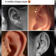 four different types of ear piercings