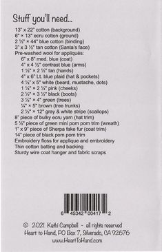 the back side of a package with instructions on it