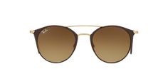 Men's Sunglasses - Ray-Ban RB3546 52 Modern Brown Sunglasses With Gradient Lenses, Modern Brown Aviator Sunglasses With Metal Frame, Casual Brown Sunglasses With Metal Frame, Elegant Brown Aviator Sunglasses With Gradient Lenses, Rayban Sunglasses Mens, Denim Shirt Style, Best Leather Wallet, Italian Handbags, Perfect Coat