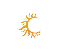 the sun logo is shown on a white background