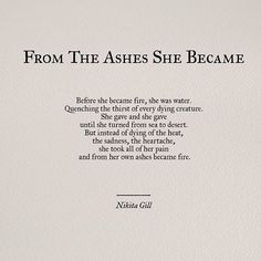 an image of a poem written in black on white paper with the words from the ashes she