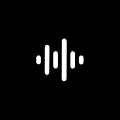 the sound icon is shown in white on a black background, it appears to be an equalizer