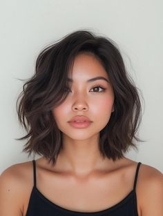 Top Shoulder-Length Bob Haircuts: Versatile Styles for Every Face Shape and Hair Type Shoulder Length Bob Asian, Bob With No Layers, Layered Bob Hairstyles Round Faces, Haïr Cut Above Shoulder, Face Framing Haircuts For Round Faces, Bob Hairstyles Heart Shaped Face, Short Hairstyle Women Thick Hair Round Face, Asian Lob Haircut Round Faces, Short Bob Wavy Hair Round Face