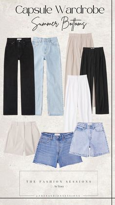 Capsule Wardrobe Casual, Neutral Capsule Wardrobe, Minimal Wardrobe, Summer Bottoms, University Outfit, Spring Capsule Wardrobe, Summer Capsule Wardrobe, Capsule Outfits, Neutral Outfit