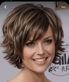 Discover 30 stylish short hairstyles for women over 50, from sleek bobs to modern shags, that are easy to maintain and perfect for any occasion. Short A Line Haircut With Layers, Fixing Short Hair, Choppy Bob Hairstyles For Fine Hair, Long Hairstyles For Women, Haircuts For Medium Length Hair, Shaggy Short Hair, Haircuts For Women Over 50, Layered Haircuts For Medium Hair, Timeless Looks