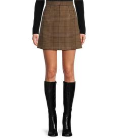 Antonio Melani Rosy Houndstooth High Rise A-Line Mini Coordinating Skirt | Dillard's Houndstooth Mini Skirt For Fall, Fall Fitted Skirt With Houndstooth Pattern, Fitted Houndstooth Mini Skirt For Winter, Winter Houndstooth Mini Skirt For Work, Skirted Bottoms For Workwear In Fall, Mini Skirt For Fall Workwear, Plaid Houndstooth Skirt For Fall, Plaid Mini Skirt For Winter Workwear, Winter Workwear Plaid Mini Skirt