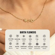 18K Gold Custom Birth Flower Necklace - a unique piece designed to reflect your individuality. This stunning accessory allows you to personalize your Birth Flower, intricately crafted in 18K gold and accented with the Birth Flower. Perfect for those who value unique and meaningful jewelry, this timeless necklace is a beautiful addition to any collection and a perfect way to express your personality. Custom Gold Flower Necklace - Personalized Jewelry for a Meaningful Gift ------------------------ Cheap Birth Flower Necklace, Luxury Birth Flower Necklace As Gift, Luxury Birth Flower Necklace Gift, Luxury Round Birth Flower Jewelry, Birth Flowers Necklaces, Luxury Gold Necklaces With Birth Flower, Cheap Rose Gold Birth Flower Necklace, Gold Birth Flower Necklace For Anniversary, Timeless Necklace