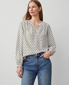 Discover Ann Taylor Weekend. Effortlessly polished pieces for wherever your plans take you. Split neck with shirring below. Long sleeves with button cuffs. Shirttail hem.,Imported:Imported,Fit:25 1/4" long,Length:25 1/4" long,Fabrication:59% Cotton, 41% Viscose,Garment Care:Machine Washable Cotton Blend Popover by Ann Taylor Size regular - 2XS Lily Lavender Women's Cotton, Blend, Split, Neck, Long, Sleeve, Popover, Tops, 59%, Cotton, 41%, Viscose, Machine, Washable Petite Tops, Sleepwear & Loungewear, Cotton Viscose, Petite Fashion, Denim Pant, Long Length, Get Dressed, Effortless Style, Ann Taylor