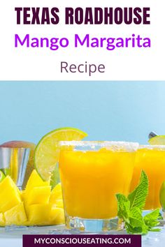 Mango margarita with a sprinkle of salt Mango Margarita Recipe, Grilled Asparagus Recipes, Grilled Shrimp Skewers, Mango Margarita, Margarita Mix