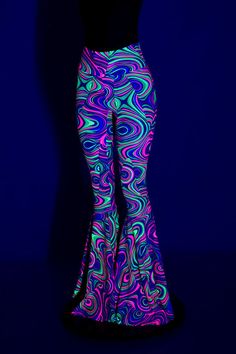 This item is made to order, please read all the way through the listing before purchasing! These leggings are made of top quality lycra spandex, in a gorgeous NEON UV Glow Worm Print. Super sleek and sexy! They have a smooth stretch waistband that sets high at the natural waist for Cheap Neon Bottoms For Summer, Cheap Retro Party Bottoms, Sweet Sixteen Dresses Blacklight, Neon Rave Pants, Cheap Casual Rainbow Bottoms, Cheap Stretch Bottoms For Costume Party, Glow Stick Skirt, Bell Bottom Jeans Roller Skating, Disco Neon Outfit