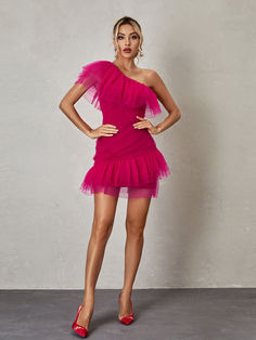 Make a lasting impression in the Margaret One Shoulder Tulle Mini Dress! This unique one shoulder design features a detachable tulle skirt for a fun and flirty look. The mini length design of this dress embraces your curves for a stunning silhouette that will turn heads at any occasion. Material: 100% Polyester Stretch Factor: Non Stretch Clean: Gentle machine wash Color may vary due to the lighting on images. The product images (without model) are the closest to the true color of the product Mo Detachable Tulle Skirt, Ball Birthday Parties, Tulle Mini Dress, Ball Birthday, Mix Style, Shoulder Design, Product Images, Pet Hair, Pink Dress