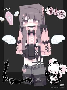 Minecraft Skins Kawaii, Minecraft Addons, Minecraft Skins Aesthetic, Skins Aesthetic, Cute Things To Make, Girly Kei, Mc Builds, Mc Skins, Jirai Kei