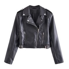 This Zip-Up Faux Leather Motorcycle Jacket offers both style and functionality. Made with faux leather, it provides the same edgy look as real leather but with added durability. Featuring a convenient zip-up closure, it's perfect for on-the-go use. Upgrade your wardrobe with this versatile and reliable jacket. Decoration: Pockets Material:PU , Metallic , Polyester Neckline:Turn-down Collar Sleeve Length:Full Season:Spring / Autumn Fabric:Non-Stretch SIZE US UK EU AU S 2-4 4-6 36 4-6 M 6-8 8-10 3 Faux Leather Jacket Women, Printed Hoodie Men, Faux Leather Motorcycle Jacket, Two Piece Set Pants, Leather Jacket Women, Pink Leather Jacket, Street Bike, Zip Coat, Y2k Sweater