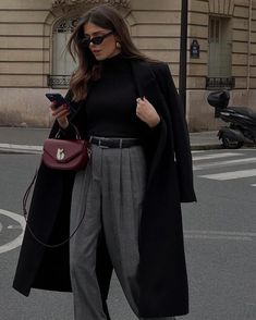 Mantel Outfit, Work Outfits Frauen, Winter Mode Outfits, Casual Chic Outfits, Winter Pants Outfit, Classy Winter Outfits, Skandinavian Fashion, Chique Outfits, Winter Fashion Outfits Casual