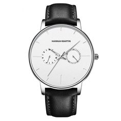 Hannah Martin Ultra Thin Waterproof Men Watch The Hannah Martin Ultra Thin Waterproof Men Watch combines elegance with durability. Designed for the modern man, this watch is perfect for both casual and formal occasions. With its sleek design and multifunctional small dials, it offers both style and functionality. Key Features: Brand: Hannah Martin Model: HM-150 Movement: Multifunctional Movement Case Material: Stainless Steel Case Diameter: 40mm Case Thickness: 8mm Band Material: Stainless Steel Mesh / Leather Band Length: 240mm Band Width: 20mm Water Resistance: 3ATM (30 meters) Weight: Approx. 64g Glass: Mineral Glass Mirror Why Choose Hannah Martin? Superior Temperament: Elevate your style with a watch that exudes confidence. Simple Design: Minimalist aesthetics with a small seconds dia Hannah Martin, Mens Fashion Watches, Watch Dial, Mode Casual, Casual Watches, Steel Mesh, Stainless Steel Band, Watch Movement, Watch Necklace