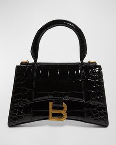 Balenciaga Top Handle Bag, Embossed Bag, Summer Tote, Balenciaga Black, Coach Swagger Bag, Square Bag, Handle Bag, Small Bag, Cross Body Handbags