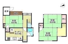 the floor plan for an apartment with two separate rooms