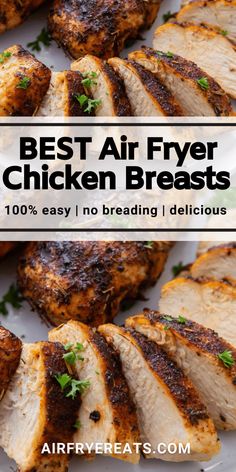 Air Fried Chicken Breast, Chicken Breast In Air Fryer, Ninja Airfryer, Best Air Fryer Chicken, Rotisserie Chicken Breast, The Best Air Fryer