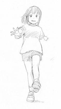 Chihiro Drawing, Child Painting, Ghibli Characters, Chihiro Y Haku, Rough Sketches, Studio Ghibli Characters, Sketch Inspiration, Manga Characters