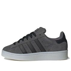 (GS) adidas originals Campus 00s 'Grey Black' HQ8571 Gray Rubber Sole Skate Shoes For Streetwear, Sporty Gray Skate Shoes With Rubber Sole, Gray Low-top Skate Shoes For Streetwear, Gray Lace-up Sporty Skate Shoes, Gray High-top Sporty Skate Shoes, Sporty Gray High-top Skate Shoes, Gray Adidas Lace-up Sneakers With Logo, Gray Adidas Lace-up Sneakers, Adidas Gray Skate Shoes For Streetwear