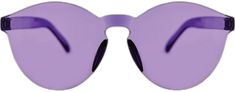 Trendy Purple Rimless Sunglasses, Trendy Rimless Purple Sunglasses, Modern Purple Sunglasses For Spring, Casual Round Frame Sunglasses For Party, Purple Rimless Tinted Sunglasses, Purple Rimless Sunglasses With Gradient Lenses, Purple Rimless Sunglasses With Tinted Lenses, Chic Purple Sunglasses With Mirrored Lenses, Purple Rimless Mirrored Sunglasses