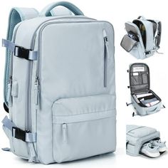 The flight approved travel backpack is a meticulously designed travel backpack that offers a plethora of features to ensure convenience, organization, and hygiene during your journeys. This backpack is engineered to provide an equivalent capacity to an 18-inch trolley case, its thoughtfully designed compartments, separation pockets, and additional functionalities make it an excellent backpack for frequent travelers seeking a versatility, comfort, reliable and efficient way to carry their belongi Large Capacity Nylon Backpack For Trip, Portable Laptop Bag Backpack For Outdoor Activities, Portable Laptop Backpack For Outdoor Activities, Multifunctional Laptop Bag For Outdoor Activities, Multifunctional Portable Laptop Bag For Outdoor Activities, Multifunctional Portable Laptop Bag For Outdoor, Multifunctional Portable Backpack For Travel, Multifunctional Waterproof Backpack For Trip, Blue Travel Backpack For Outdoor Activities