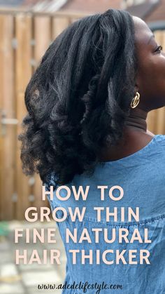 Make Your Hair Thicker, Hair Growth Oil Recipe, Coiling Natural Hair, African Natural Hairstyles, Grow Thicker Hair, Make Hair Thicker, Thick Hair Remedies, Writing A Blog, Fine Natural Hair