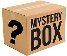 a box with the word mystery on it and a question mark in front of it