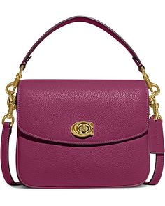 COACH Cassie Crossbody 19 Coach Cassie 19, Coach Cassie, Look Polished, Buy List, Chain Top, Polished Pebble, Deep Plum, Leather Design, Chain Strap