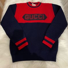 Brand New Gucci Big Kids Wool Sweatshirt 100% Wool Tag Is Attached Gucci Hoodie, Gucci Sweatshirt, Gucci Shirts, Gucci Baby, Cool Shirt Designs, Mens Tshirts Fashion, Toddler Sweater, Gucci Kids, Short Sleeve Hoodie